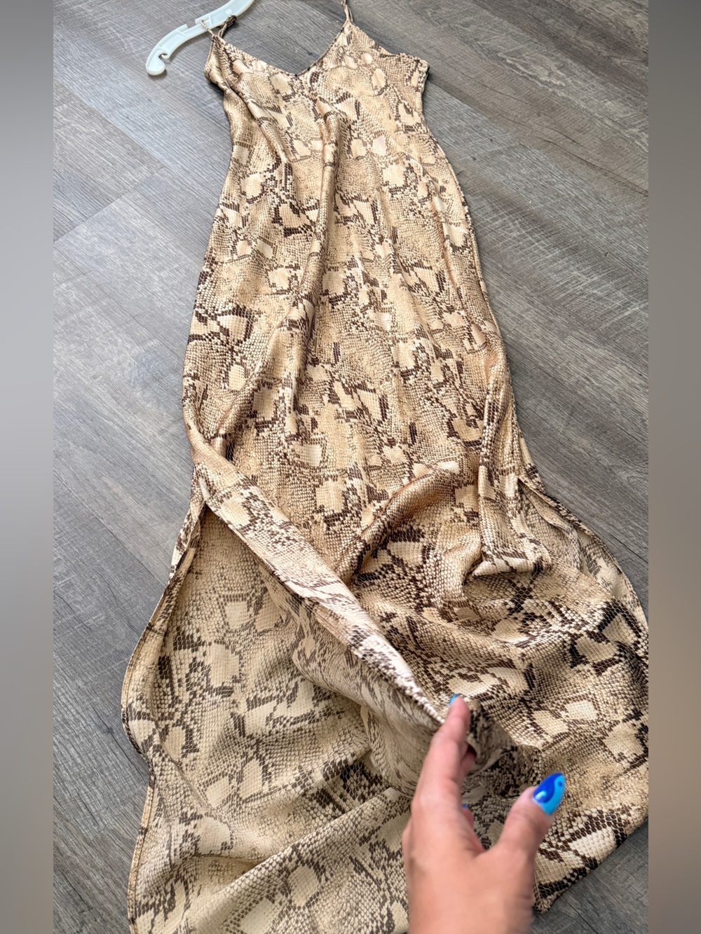 Women's 100% Silk Snakeskin Printed Dress | Banana Republic - Picture 6 of 7